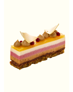Pistacie/hindbær kage 2,5x10cm (EU organic)